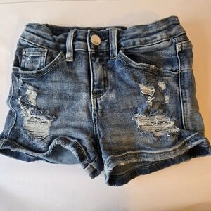 BKE Youth Girls Ripped Blue Jean Shorts Size 10